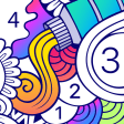 BATIQ  Coloring book by number  Color Therapy