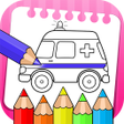 Symbol des Programms: vehicles coloring book & …