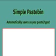 Simple Pastebin