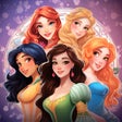 1000 princesses coloring book