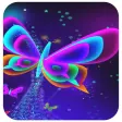 Neon Butterfly Wallpaper Live
