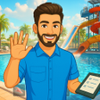 أيقونة البرنامج: Waterpark Slide Fun Simul…