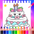 Coloring Birthday Cake