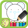 Draw by shape game for kids icon