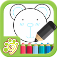 Draw by shape game for kids