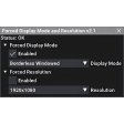 Forced Display Settings