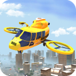 Иконка программы: Real Flying Drone Taxi Si…