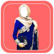 Women Hijab Saree Photo Suits