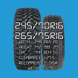Icon of program: Tire size calculator