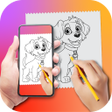 ไอคอนของโปรแกรม: AR drawing app: Paint  sk…