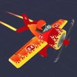 Icoon van programma: Airplane fly in city