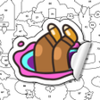 プログラムのアイコン：Magic Sticker Book Galler…