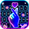 أيقونة البرنامج: Love Heart Neon Theme