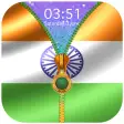 Indian Flag Zipper Lock Screen