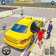 Programikonen: Modern Taxi Driver Car Ga…