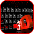 Classic 3d Neon Red Keyboard Theme