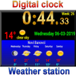 أيقونة البرنامج: Digital clock weather sta…