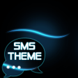 プログラムのアイコン：Blue Simple Theme GO SMS