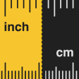 Ruler App : Inches  cm