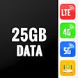 25 GB Daily Internet Data App icon