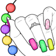 プログラムのアイコン：Glitter Nail Drawing Book…
