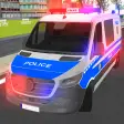 American Police Van Driving