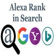 Alexa rank in Google Search, Bing and Yahoo