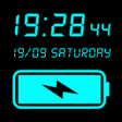أيقونة البرنامج: Digital Clock  Battery Ch…