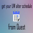 Ikon program: uWaterloo Alter Schedule …