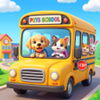 أيقونة البرنامج: Cute Pets: School Bus Dri…