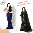Women Ruffle Saree Photo Suit
