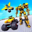 Flying Monster Truck Driving: Robot Transform Game