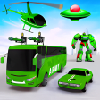 Army Bus Robot Car Games 3D