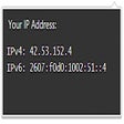 Icon of program: My Current IP / IPv6 Addr…