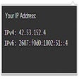 My Current IP / IPv6 Address