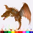 Dragon Anime Coloring Book  FREE