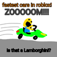 the fastest cars in roblox