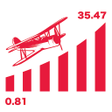 Aviator fast stop plane icon