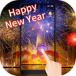 Happy New Year Theme With Fire icon