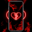 Neon Broken Heart Wallpaper