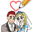 Draw Happy Wedding : Fun Game
