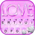 Purple Glitter Love Keyboard T