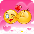 プログラムのアイコン：Love Emoji Stickers  Quot…