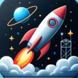 أيقونة البرنامج: Rocket Launch Space Race