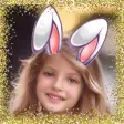 Bunny ears: rabbit face photo