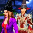 Halloween Witch and Wizard