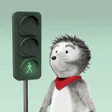 Symbol des Programms: Max der Dachs: Verkehrsüb…