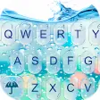 Water Keyboard - Blue Glass Water Keyboard Theme