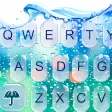 Water Keyboard - Blue Glass Water Keyboard Theme