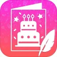 Birthday Photo Frame With Cake